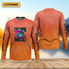 Maxcorners Crappie Mood Orange Neon Fishing UPF Shirts, Funny Fishing Shirt, Gift For Fisherman
