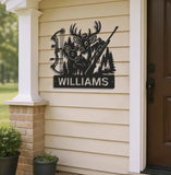 Maxcorners Personalized Deer Hunting Metal Sign WITH LED/WITHOUT LED – Bow & Rifle Wall Decor for Hunters LM0110