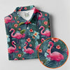 Maxcorners Pink Flamingo Tropical Floral Golf Polo Shirt, Golf Shirts For Women, Women's Golf Apparel LM1507