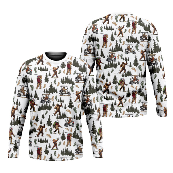 Maxcorners Bigfoot Sasquatch Men's Golf Polo Shirt, Funny Golf Shirt, Men Golf Gifts