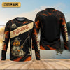 Maxcorners Pumpkin Fishing SPF Shirt, Halloween Fishing Men Jersey, Funny Fishing Shirt, Presents For Fishermen