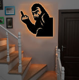 Maxcorners Funny Bigfoot Metal Sign WITH LED/WITHOUT LED - Hilarious Bigfoot Yard Decor, Rustic Outdoor Gag Gift for Man Cave LM0110