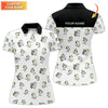 Maxcorners Custom Name Pattern Snoopy Golf Shirt, Peanuts Golf Polos, Golf Gift For Men's, Crazy Golf Shirts