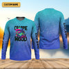 Maxcorners Crappie Mood Blue Neon Fishing UPF Shirts, Fishing Jersey, Funny Fishing Shirt, Gift For Fisherman
