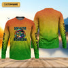 Maxcorners Show Me Your Bobbers Shirt, Green Yellow Orange Men Fishing Shirt, Funny Fishing Shirt, SPF Shirt