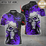 Maxcorners Bowling Ghostfire Ball Pattern Multicolor Options Personalized Name, Team Name 3D Shirt