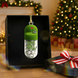 Maxcorners The Happy Pill Green Golf Club Acrylic Ornaments, Golf Christmas Gifts, Funny Golf Ball Golf Ornaments LM1611