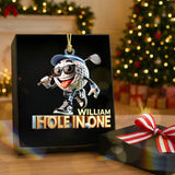 Maxcorners Hole In One Funny Golf Ball Acrylic Ornament, Golf Xmas Ornaments, Golf Christmas Gifts LM1611