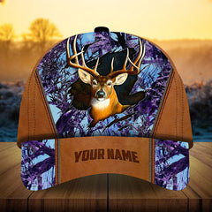 Maxcorners Premium Leather Ragged Deer Hunting Camo Pattern 3D Multicolor Personalized Cap