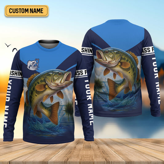 Maxcorners Largemouth Bass Fishing SPF Shirt For Men, Fisherman Outfit, Gift For Fisherman