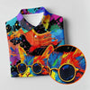 Maxcorners Colorful Cat Wearing Sunglasses Art Golf Shirt, Women's Golf Shirt, Hawaiian Golf Shirt LM1507