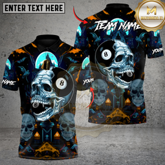 Maxcorners Ball 8 Billiards Skull Reapers of the Black Moon Multicolor Customized Name, Team Name 3D Shirt
