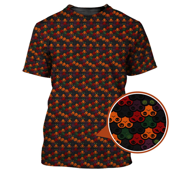 Maxcorners Funny Pattern Golf Shirt, Halloween Golf Shirt With Pumpkin, Crazy Golf Shirt For Golfer