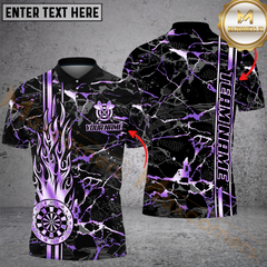 Maxcorners Darts Flame Golden Multicolor Options Personalized Name, Team Name 3D Shirt
