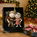 Maxcorners Custom Name Golf Couple Acrylic Ornaments, Golf Christmas Gifts, Christmas Gift Ideas For Couples LM1611
