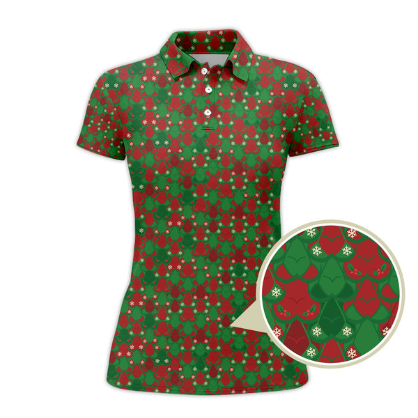 Maxcorners Funny Christmas Golf Shirt, Pattern Golf Shirt For Golfer, Crazy Golf Shirt For Men