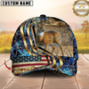 Maxcorners Elegant Deer With Gold Lines Camo Multicolor Option Personalized 3D Cap