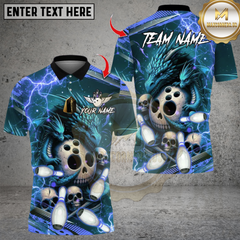 Maxcorners Dragon Mother And Child With Bowling Multicolor Customized Name, Team Name 3D Shirts