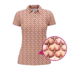 Maxcorners Golf Pattern Shirt, Funny Breast Cancer Golf Shirt, Golf Gift For Golfer