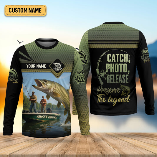 Maxcorners CPR Fishing, SPF Long Sleeve Shirts, Men Button Down Shirt, Best Fishing Gifts, Musky Fishing