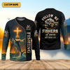 Maxcorners Followe Me And I Will Make You Fishers Of Men, Jesus Fishing Shirt, SPF Shirt For Men, Gift For Fisherman