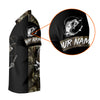 Maxcorners Camo Black Fishing UPF Shirts, Camouflage Fishing Shirts, Fishing Gifts For Men, Men's Fishing Shirt