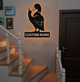Maxcorners Personalized Funny Duck Metal Sign WITH LED/WITHOUT LED, Unique Hunting Cabin Wall Decor, Waterfowl Lover Gift LM0110