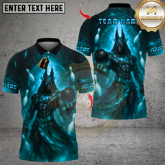 Maxcorners Bowling Ancient Egyptian God Anubis Multicolor Customized Name, Team Name 3D Shirts