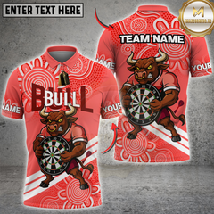 Maxcorners Darts Bull Power Multicolor Customized Name, Team Name 3D Shirt