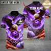 Maxcorners Bowling And Pins Fire Eagle US Flag  Multicolor Customized Name, Team Name 3D Shirt
