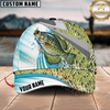 Maxcorners Fishing Blue Water Fish Skin Customized Name 3D Cap (7 Breeds)