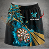 Maxcorners Darts Flame Gold Stripe Dartboard Personalized 3D Skirts With Shorts
