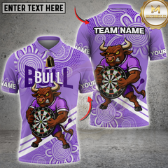 Maxcorners Darts Bull Power Multicolor Customized Name, Team Name 3D Shirt