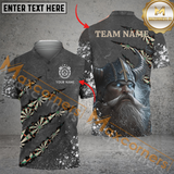MaxCorners Darts Viking Customized Name, Team Name 3D Polo Shirt