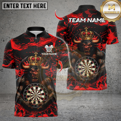 Maxcorners Fire Bull Darts Design Multicolor Customized Name, Team Name 3D Shirts
