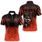 Maxcorners Vibrant Red-Orange Wolf Dart Arrow Shirt Custom Dart Shirt For Men, Dart Jerseys LM105