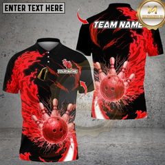 Maxcorners Bowling Ice Multicolor Customized Name, Team Name 3D Shirts