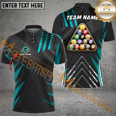 Maxcorners Ball 8 Pro Tournament 2 Billiard Jersey Multicolor Option Personalized Name, Team Name 3D Polo Shirt