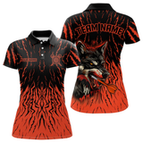 Maxcorners Vibrant Red-Orange Wolf Dart Arrow Shirt Custom Dart Shirt For Men, Dart Jerseys LM105