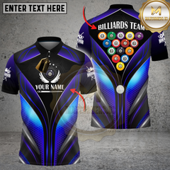 Maxcorners Billiards Neon Power Lines Multicolor Customized Name, Team Name 3D Shirt