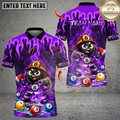 Maxcorners Billiards Firefighter Billiard Flame Multicolor Customized Name, Team Name 3D Shirt
