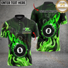 Maxcorners Billiards 8 Ball Double Fire Multicolor Customized Name, Team Name 3D Shirt