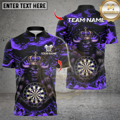 Maxcorners Fire Bull Darts Design Multicolor Customized Name, Team Name 3D Shirts