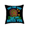 Maxcorners Darts That One Dart Funny Neon Quote Multicolor Customized Name 3D Pillow