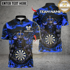Maxcorners Fire Bull Darts Design Multicolor Customized Name, Team Name 3D Shirts