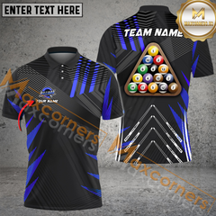 Maxcorners Ball 8 Pro Tournament 2 Billiard Jersey Multicolor Option Personalized Name, Team Name 3D Polo Shirt