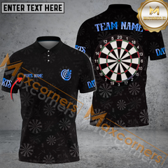 Maxcorners Darts Golden Time Multicolor Option Customized Name, Team Name 3D Polo Shirt