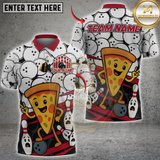Maxcorners Bowling Pizza Cartoon Personalized Name 3D Unisex Shirt
