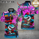 Maxcorners Billiards 8 Ball Shark Graffiti Shut Up And Shoot Personalized Name, Team Name Unisex Shirt (4 Colors)