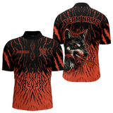 Maxcorners Vibrant Red-Orange Wolf Dart Arrow Shirt Custom Dart Shirt For Men, Dart Jerseys LM105
